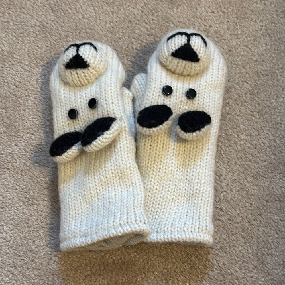 Dog Knit Mittens